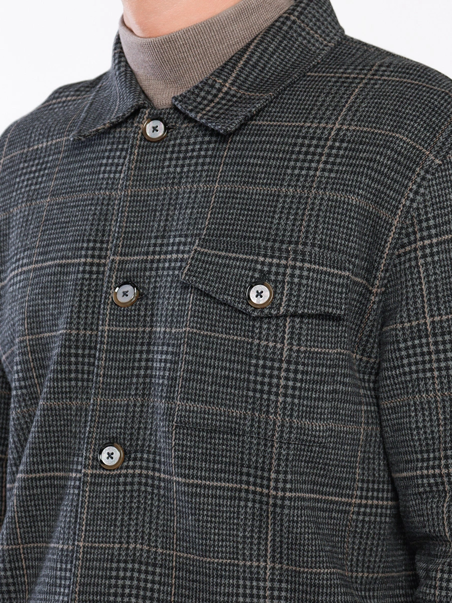 Рубашка свободного кроя в клетку